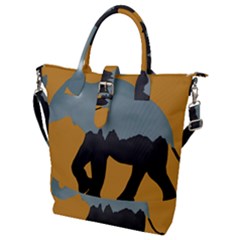 Illustrations Sketch Elephant Wallpaper Buckle Top Tote Bag