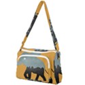 Illustrations Sketch Elephant Wallpaper Front Pocket Crossbody Bag View1