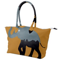 Illustrations Sketch Elephant Wallpaper Canvas Shoulder Bag by HermanTelo