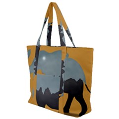 Illustrations Sketch Elephant Wallpaper Zip Up Canvas Bag by HermanTelo