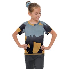 Illustrations Sketch Elephant Wallpaper Kids  Mesh Piece Tee