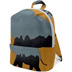 Illustrations Sketch Elephant Wallpaper Zip Up Backpack by HermanTelo