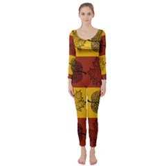 Autumn Leaves Colorful Nature Long Sleeve Catsuit