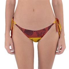 Autumn Leaves Colorful Nature Reversible Bikini Bottom by Mariart