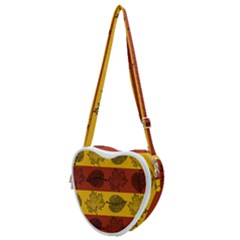 Autumn Leaves Colorful Nature Heart Shoulder Bag