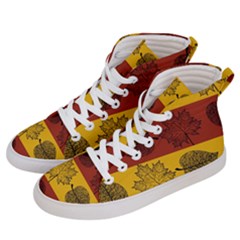 Autumn Leaves Colorful Nature Men s Hi-top Skate Sneakers by Mariart