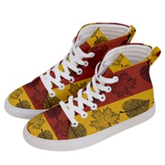 Autumn Leaves Colorful Nature Women s Hi-top Skate Sneakers