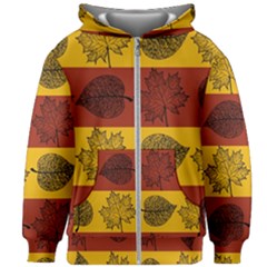 Autumn Leaves Colorful Nature Kids  Zipper Hoodie Without Drawstring by Mariart