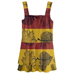 Autumn Leaves Colorful Nature Kids  Layered Skirt Swimsuit by Mariart