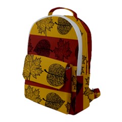 Autumn Leaves Colorful Nature Flap Pocket Backpack (large)