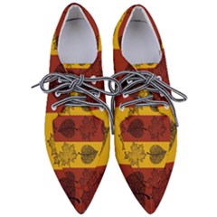 Autumn Leaves Colorful Nature Pointed Oxford Shoes