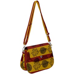 Autumn Leaves Colorful Nature Saddle Handbag by Mariart