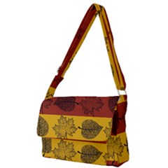 Autumn Leaves Colorful Nature Full Print Messenger Bag (l) by Mariart