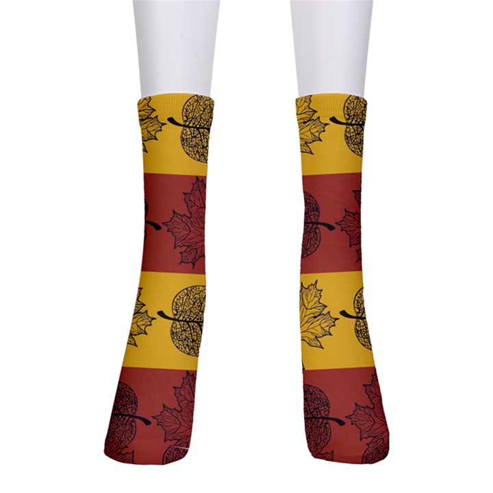 Autumn Leaves Colorful Nature Men s Crew Socks