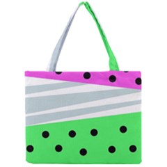 Dots And Lines, Mixed Shapes Pattern, Colorful Abstract Design Mini Tote Bag by Casemiro