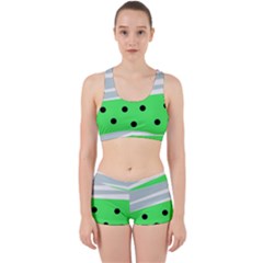 Dots And Lines, Mixed Shapes Pattern, Colorful Abstract Design Work It Out Gym Set by Casemiro