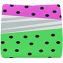 Dots and lines, mixed shapes pattern, colorful abstract design Seat Cushion View1