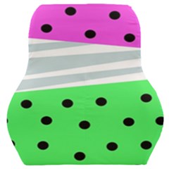 Dots And Lines, Mixed Shapes Pattern, Colorful Abstract Design Car Seat Back Cushion  by Casemiro