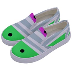 Dots And Lines, Mixed Shapes Pattern, Colorful Abstract Design Kids  Canvas Slip Ons by Casemiro