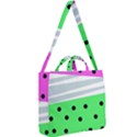 Dots and lines, mixed shapes pattern, colorful abstract design Square Shoulder Tote Bag View2