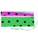 Dots and lines, mixed shapes pattern, colorful abstract design Roll Up Canvas Pencil Holder (S) View2