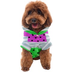 Dots And Lines, Mixed Shapes Pattern, Colorful Abstract Design Dog Coat by Casemiro