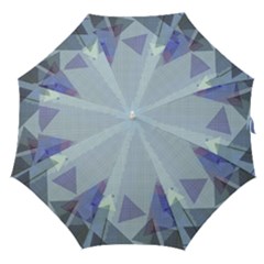 Light Blue Green Grey Dotted Abstract Straight Umbrellas by Graphika