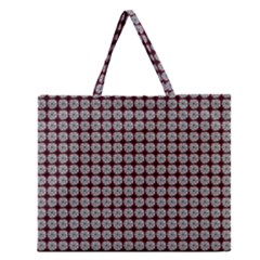 Red Halloween Spider Tile Pattern Zipper Large Tote Bag by snowwhitegirl