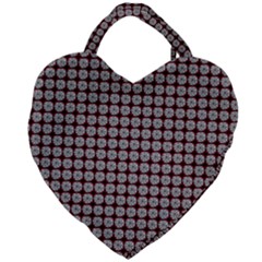 Red Halloween Spider Tile Pattern Giant Heart Shaped Tote by snowwhitegirl