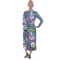 Blue Denim And Drawings Daisies Velvet Maxi Wrap Dress View2