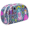 Blue Denim And Drawings Daisies Makeup Case (Medium) View1