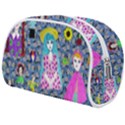 Blue Denim And Drawings Daisies Makeup Case (Medium) View2