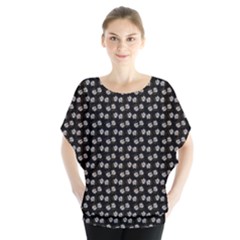 Daisy Black Batwing Chiffon Blouse