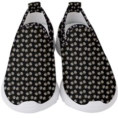 Daisy Black Kids  Slip On Sneakers by snowwhitegirl