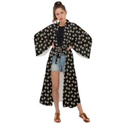 Daisy Black Maxi Kimono by snowwhitegirl