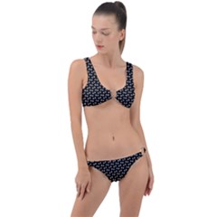 Daisy Black Ring Detail Crop Bikini Set by snowwhitegirl