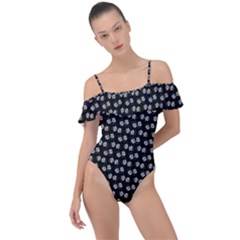 Daisy Black Frill Detail One Piece Swimsuit by snowwhitegirl