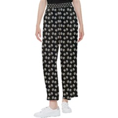 Daisy Black Women s Pants  by snowwhitegirl