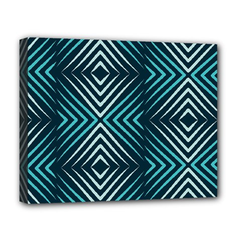 Blue Motif Design Deluxe Canvas 20  X 16  (stretched) by tmsartbazaar