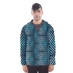 Blue Motif Design Men s Hooded Windbreaker by tmsartbazaar