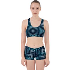 Blue Motif Design Work It Out Gym Set by tmsartbazaar