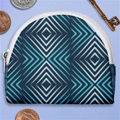 Blue Motif Design Horseshoe Style Canvas Pouch by tmsartbazaar