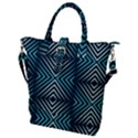 Blue Motif Design Buckle Top Tote Bag View1