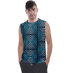 Blue Motif Design Men s Regular Tank Top