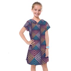 Vintage Motif Design Kids  Drop Waist Dress by tmsartbazaar