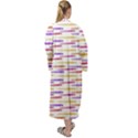 Cartoon Style Snake Drawing Motif Pattern Print Maxi Velour Kimono View2