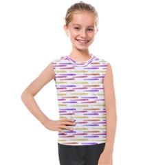 Cartoon Style Snake Drawing Motif Pattern Print Kids  Mesh Tank Top