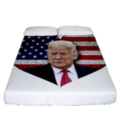 Trump President Sticker Design Fitted Sheet (queen Size) by dflcprintsclothing