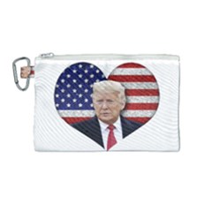 Trump President Sticker Design Canvas Cosmetic Bag (medium) by dflcprintsclothing