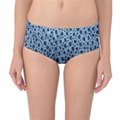 Blue Spotty Pattern Mid-waist Bikini Bottoms by LoolyElzayat